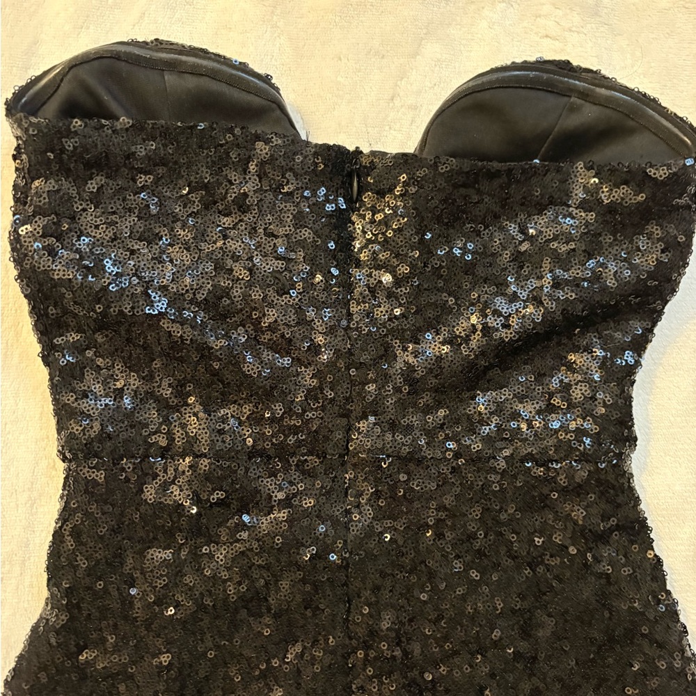 Tobi Black Strapless Sequin Mini Dress | Party | Glam | Birthday | Bachelorette - Picture 6 of 15
